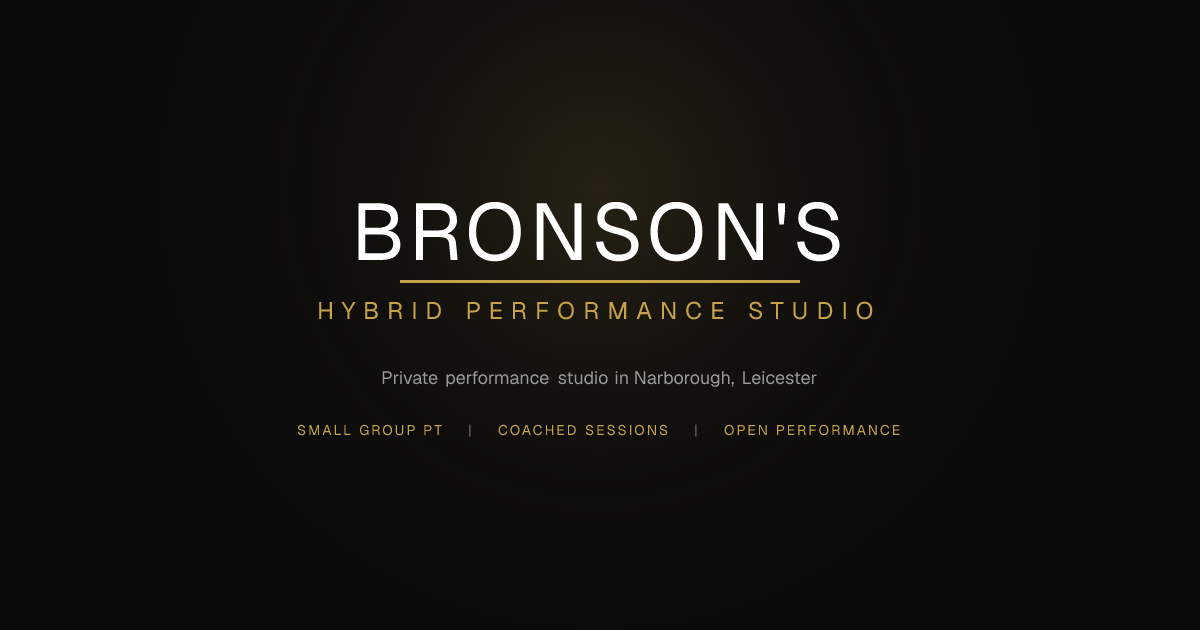 Bronson's Hybrid Performance Studio website design