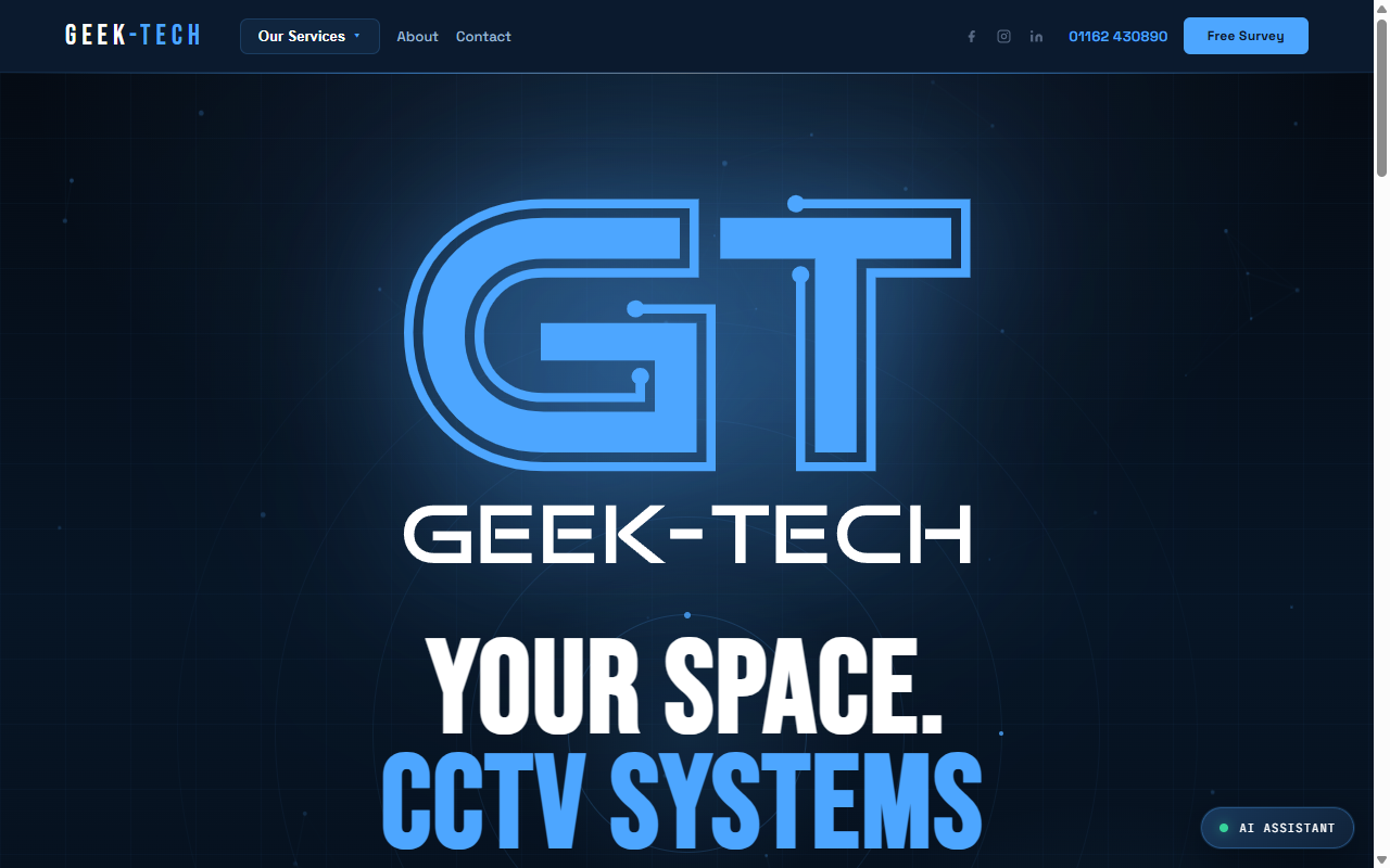 Geek-Tech website design